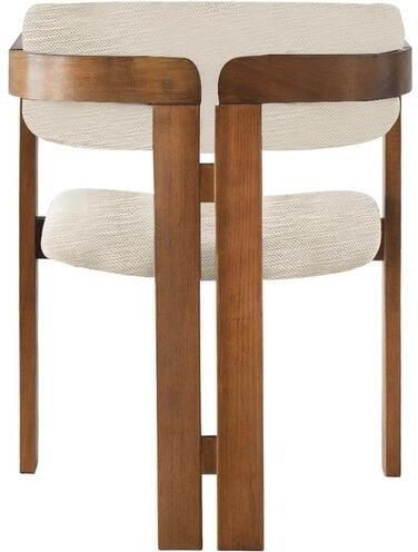 Giga Meubel Eetkamerstoel Walnoot Lichtgrijs|Linnen Cozy - Foto 2