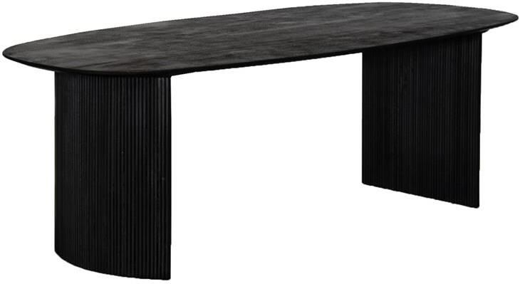 Giga Meubel Eettafel Deens Ovaal 200cm Zwart Mangohout Feline - Foto 4