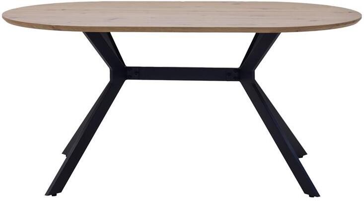 Giga Meubel Eettafel Ovaal 180cm Naturel MDF X-poot Julian - Foto 3