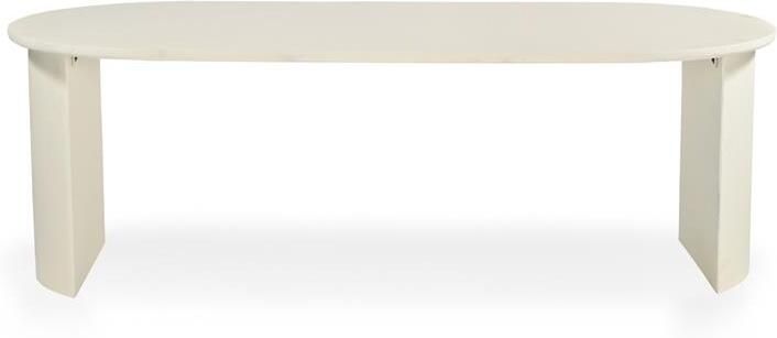 Giga Meubel Eettafel Demy Ovaal Beige Betonlook 240x100x76cm - Foto 3