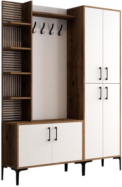 Giga Meubel Garderobemeubel Walnoot|Wit Hout 200cm Viyana Large - Foto 2