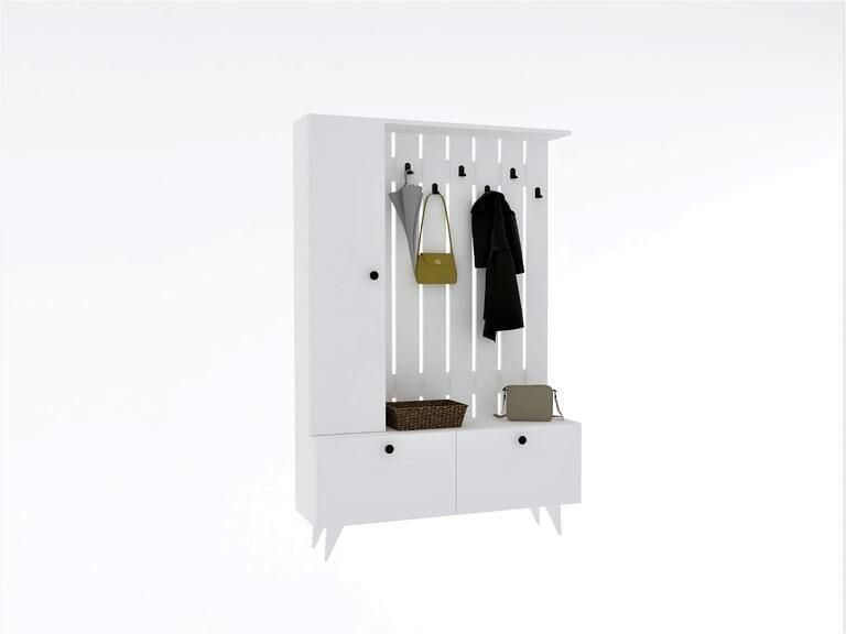 Giga Meubel Garderobemeubel Wit Hout 112x35x170cm Lala - Foto 2