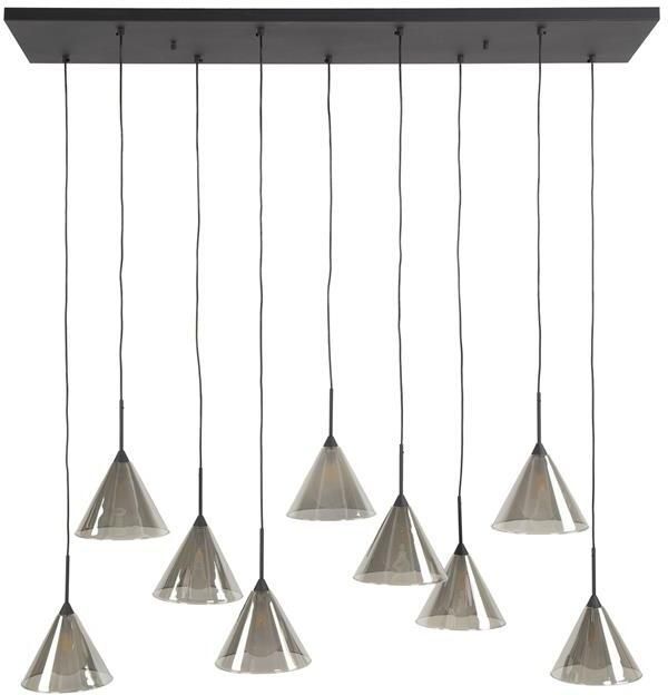 Giga Meubel Hanglamp Tapse Kap Grijs 9-Lichts