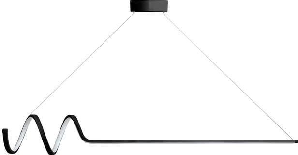 Giga Meubel Hanglamp Zwart Aluminium 120x20x80cm Waterwave