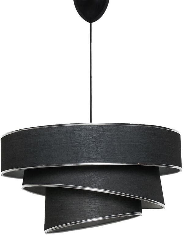 Giga Meubel Hanglamp Zwart Katoen 40x40x72cm Couper