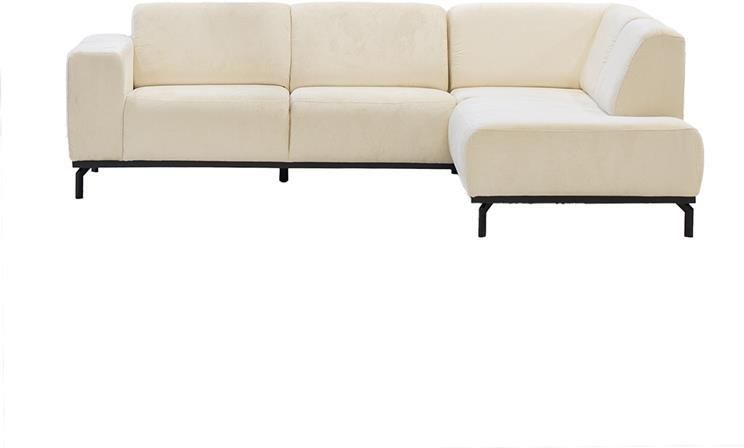 Giga Meubel Hoekbank Beige 3-Zits Rechts 256x188x77cm Monza