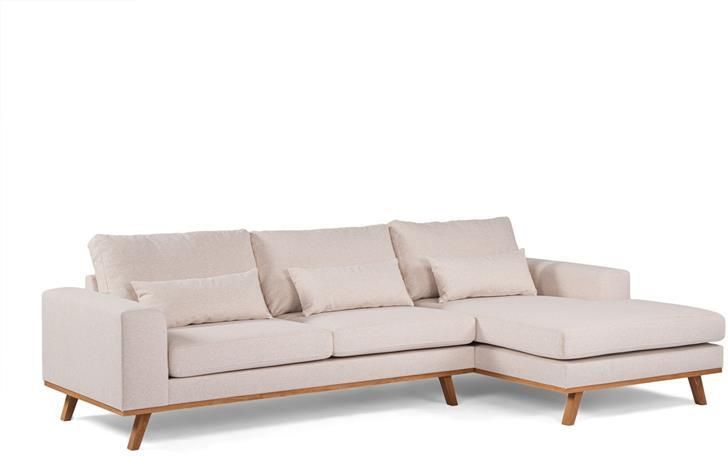 Giga Meubel Hoekbank Stof Beige 3-Zits Rechts Grande - Foto 2