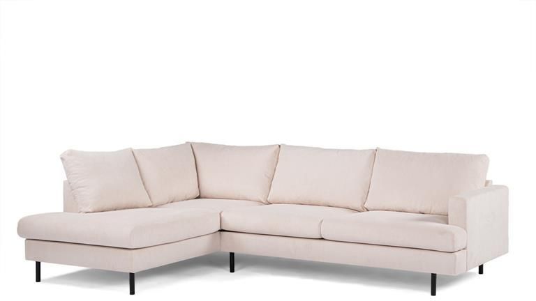 Giga Meubel Hoekbank Stof Beige Metaal 3-Zits Links Fjord - Foto 2