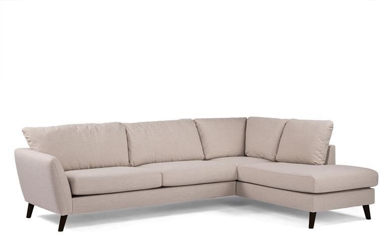 Giga Meubel Hoekbank Stof Beige|Zwart 3-Zits Rechts 278cm Inari - Foto 2