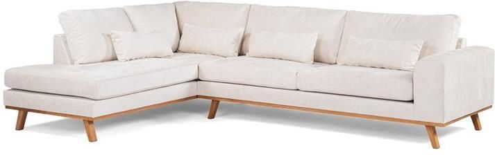 Giga Meubel Hoekbank Stof Champagne 3-Zits Links 292x202x85cm Loris - Foto 2