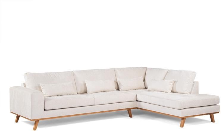 Giga Meubel Hoekbank Stof Champagne 3-Zits Rechts 292x202x85cm Loris - Foto 2