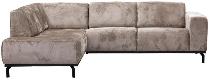 Giga Meubel Hoekbank Taupe 3-Zits Links 256x188x77cm Monza - Foto 2