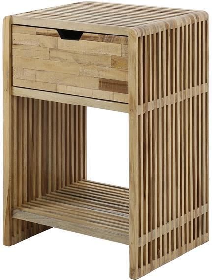 Giga Meubel Nachtkastje Verweerd Teakhout 1 Lade 40x30x55cm - Foto 2