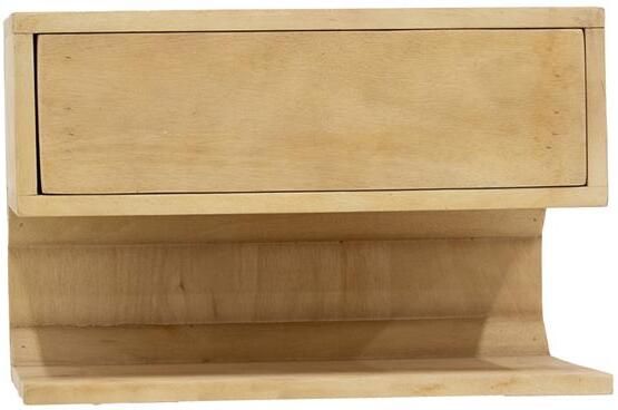 Giga Meubel Nachtkastje Zwevend Tessa Naturel Mangohout 45x30x30cm - Foto 2