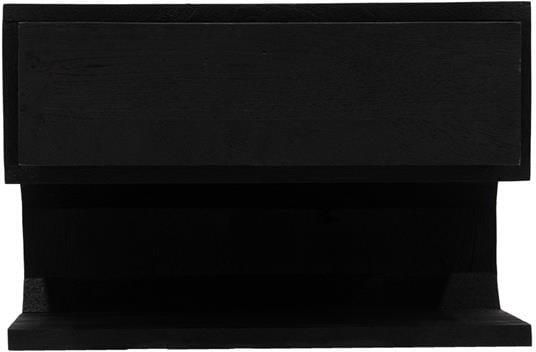 Giga Meubel Nachtkastje Hangend Tessa Zwart Mangohout 45x30x30cm - Foto 2