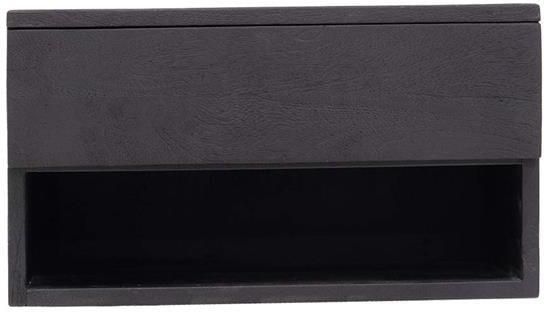 Giga Meubel Nachtkastje Zwevend Tessa Zwart Mangohout 45x30x25cm - Foto 3