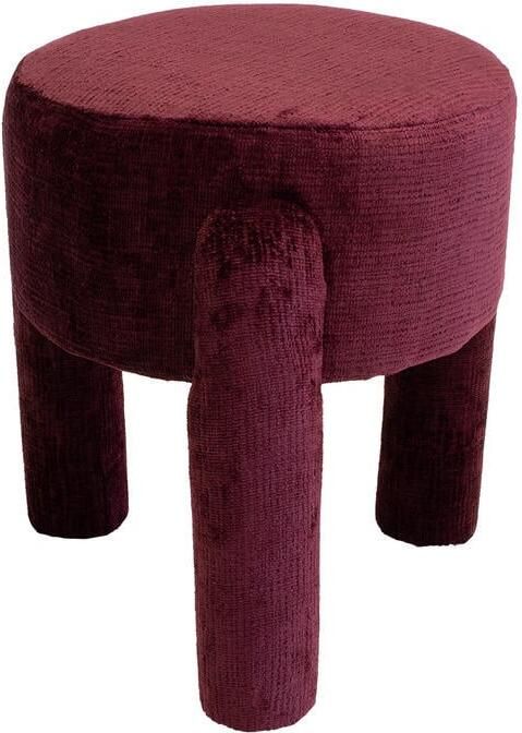 Giga Meubel Poef Yara Stof Burgundy 44x44x42cm - Foto 4