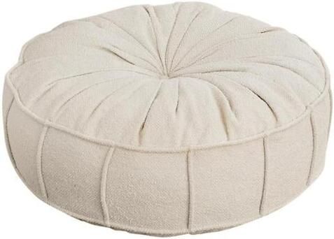 Giga Meubel Poef Wit Teddy 60x60x20cm Vintage - Foto 2