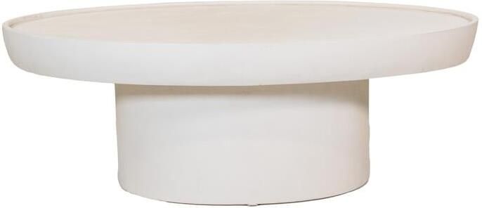 Giga Meubel Salontafel Ovaal Betonlook Off White 120cm Salontafel Tess - Foto 2