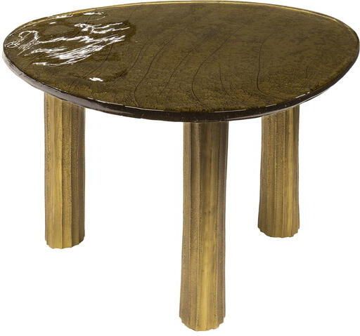 Giga Meubel Salontafel Goud Glas 70x59x45cm Eclipse - Foto 2