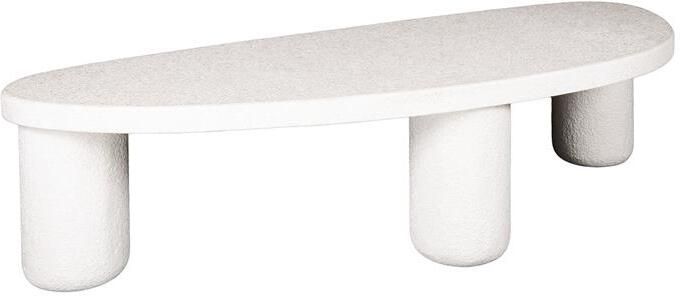 Giga Meubel Salontafel Kiezel Wit Marmer Composiet 160x65x40cm - Foto 2