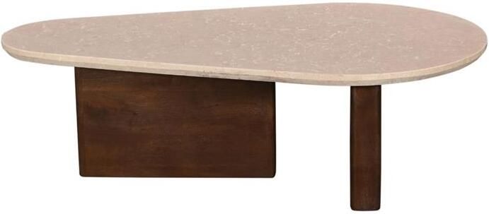 Giga Meubel Salontafel Marmer Donkerbruin 120x70x38cm Ayla - Foto 2