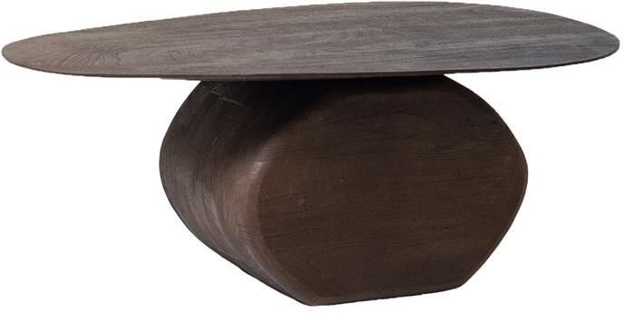 Giga Meubel Salontafel Organisch 100cm Bruin Mangohout Ebbe - Foto 4