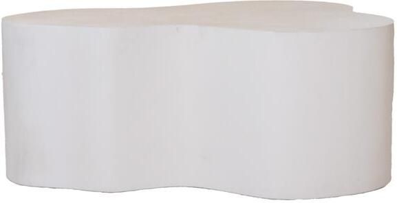 Giga Meubel Salontafel Lina Organisch Form Wit Betonlook 100x65x41cm - Foto 2