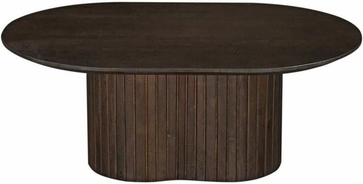 Giga Meubel Salontafel Donkerbruin Mangohout Ovaal 90x60x35cm Ava - Foto 2