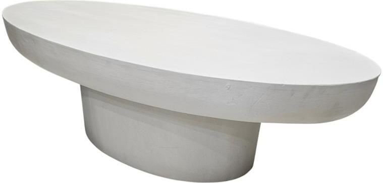 Giga Meubel Salontafel Ovaal Beige Betonlook 120cm Salontafel Esra - Foto 2