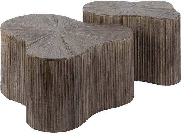 Giga Meubel Salontafel Set Van 2 Donkerbruin Maya Shamrock - Foto 2