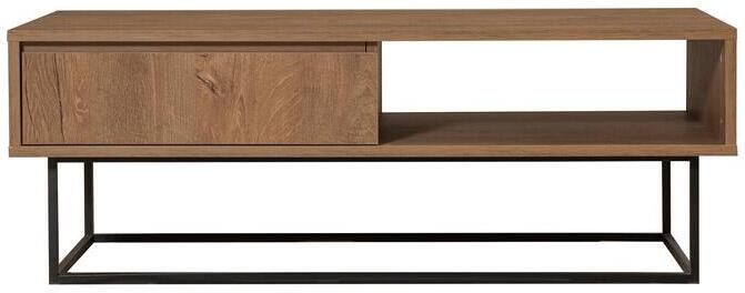 Asir salontafel. 100% GEMELAMINEERDE SPAANPLAAT. Dikte: 18 mm. Metalen frame. Afmeting: Breedte: 120 cm Hoogte: 43 cm Diepte: 60 cm. Plankhoogte: 17 cm. Extra opslag. Multifunctionele salontafel met 2 niveaus - Foto 3