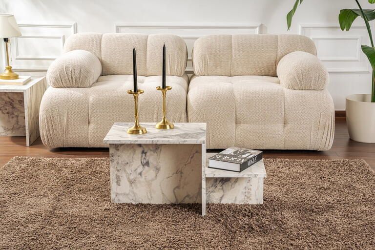 Dimehouse Asir Salontafel Freesienmarmor 90 x 40 x 45 cm - Foto 2