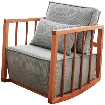 Giga Meubel Schommelstoel Blauw 65x71x80cm Sallanan