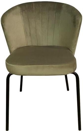 Giga Meubel Eetkamerstoel Velvet Champagne Metalen Onderstel Stoel Mendy Set van 2 - Foto 2