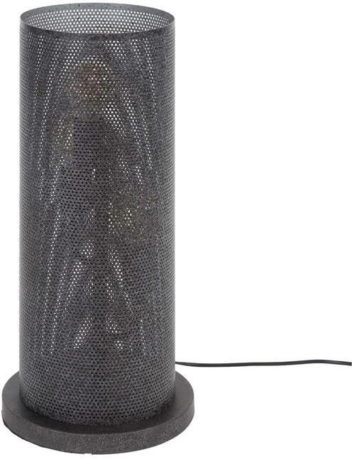 Giga Meubel Tafellamp Metaal Zwart 25x25x54cm Koker Mesh