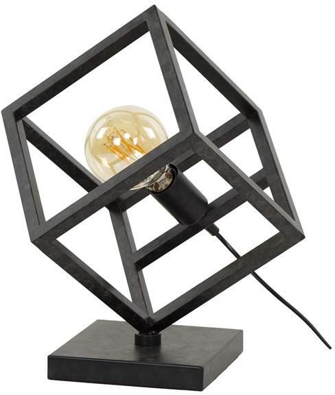 Giga Meubel Tafellamp Metaal Zwart LED 35x35x41cm Kubus