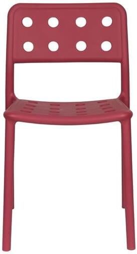 Giga Meubel Tuinstoel Rood 53x46x80cm Serra Set van 4