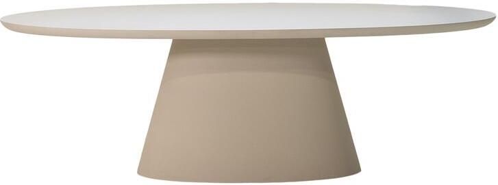 Giga Meubel Tuintafel Ovaal 200cm Beige Eco Composiet Cleo