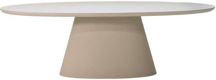 Giga Meubel Tuintafel Ovaal 300cm Beige Eco Composiet Cleo