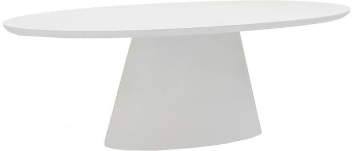 Giga Meubel Tuintafel Ovaal 300cm Wit Eco Composiet Cleo