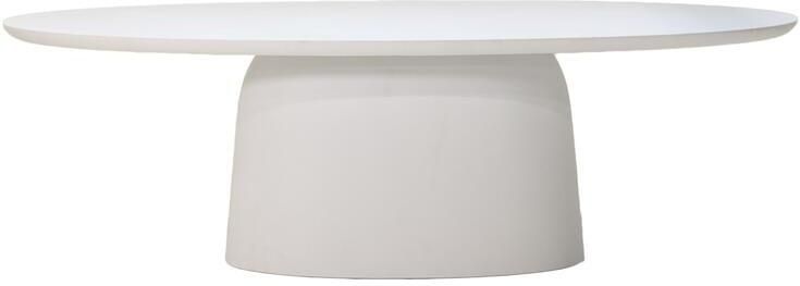 Giga Meubel Tuintafel Ovaal Wit Betonlook 200x110x74cm Myrna