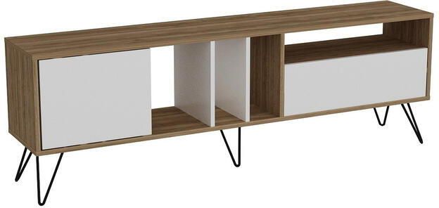 Giga Meubel Tv-meubel Walnoot|Wit Hout 180x36x58 7cm Mistico - Foto 2