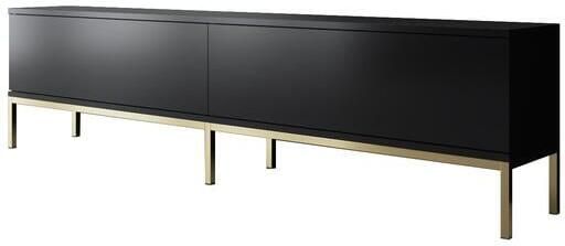 Emob Modern TV-meubel: Woody Fashion 100% Melamine Coating Metalen Poten Zwart Goud. Woonkamerkasten Zwart; Goud Melamine; MDF Woonkamerkasten Op voorraad - Foto 3