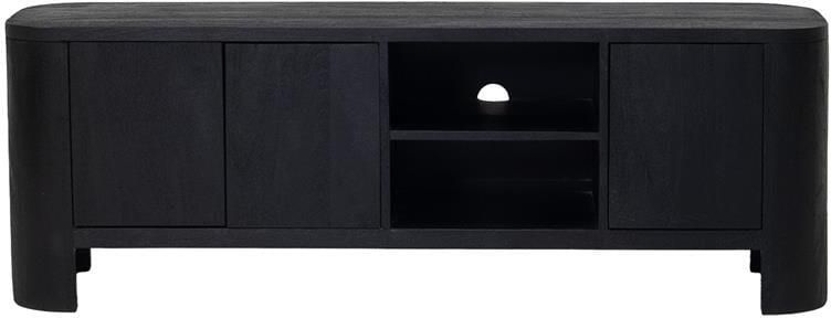 Giga Meubel Tv Meubel Zwart Mangohout 160x40x55cm Mitchel - Foto 4