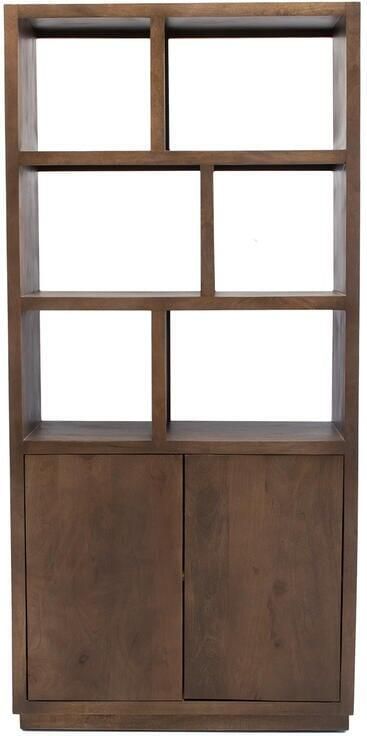 Giga Meubel Vakkenkast Donkerbruin Mangohout 100x45x210cm Luxurious - Foto 2