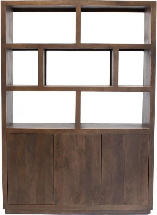 Giga Meubel Vakkenkast Donkerbruin Mangohout 150x45x210cm Luxurious - Foto 2