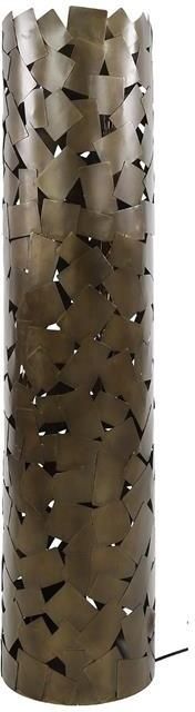 Giga Meubel Vloerlamp Cilinder Metaal Brons 30x30x135cm