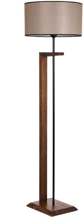 Giga Meubel Vloerlamp Grijs|Walnoot 45x45x163cm Menekse