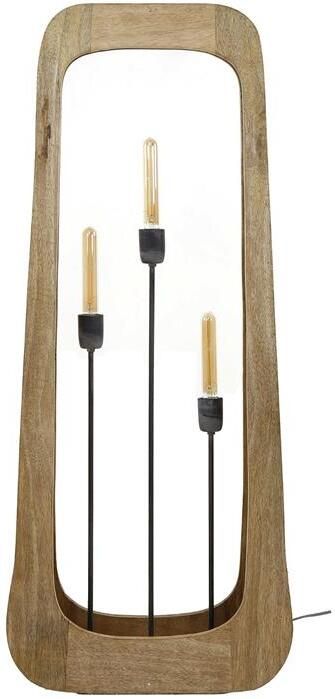 Giga Meubel Vloerlamp Naturel Mangohout 3-Lichts 50x14x120cm